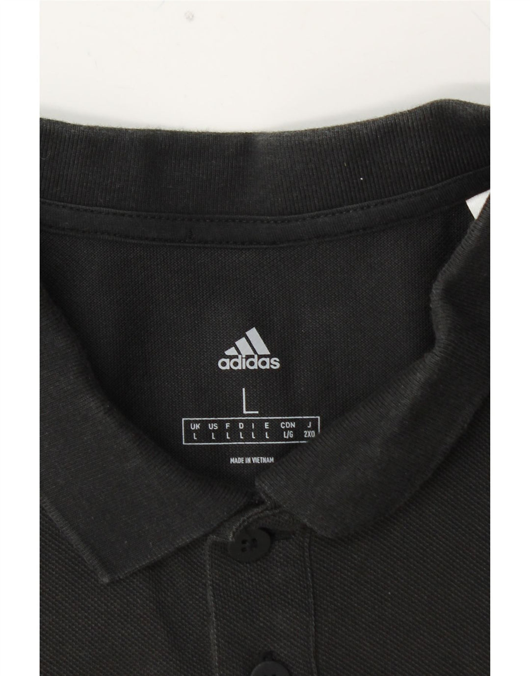 Tricou polo ADIDAS pentru bărbați, bumbac negru mare