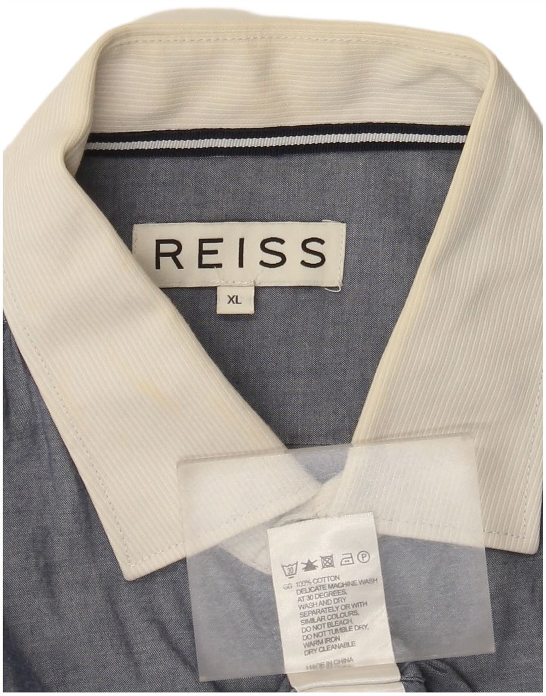 Cămașă pentru bărbați Reiss XL, albastru, bumbac color-bloc