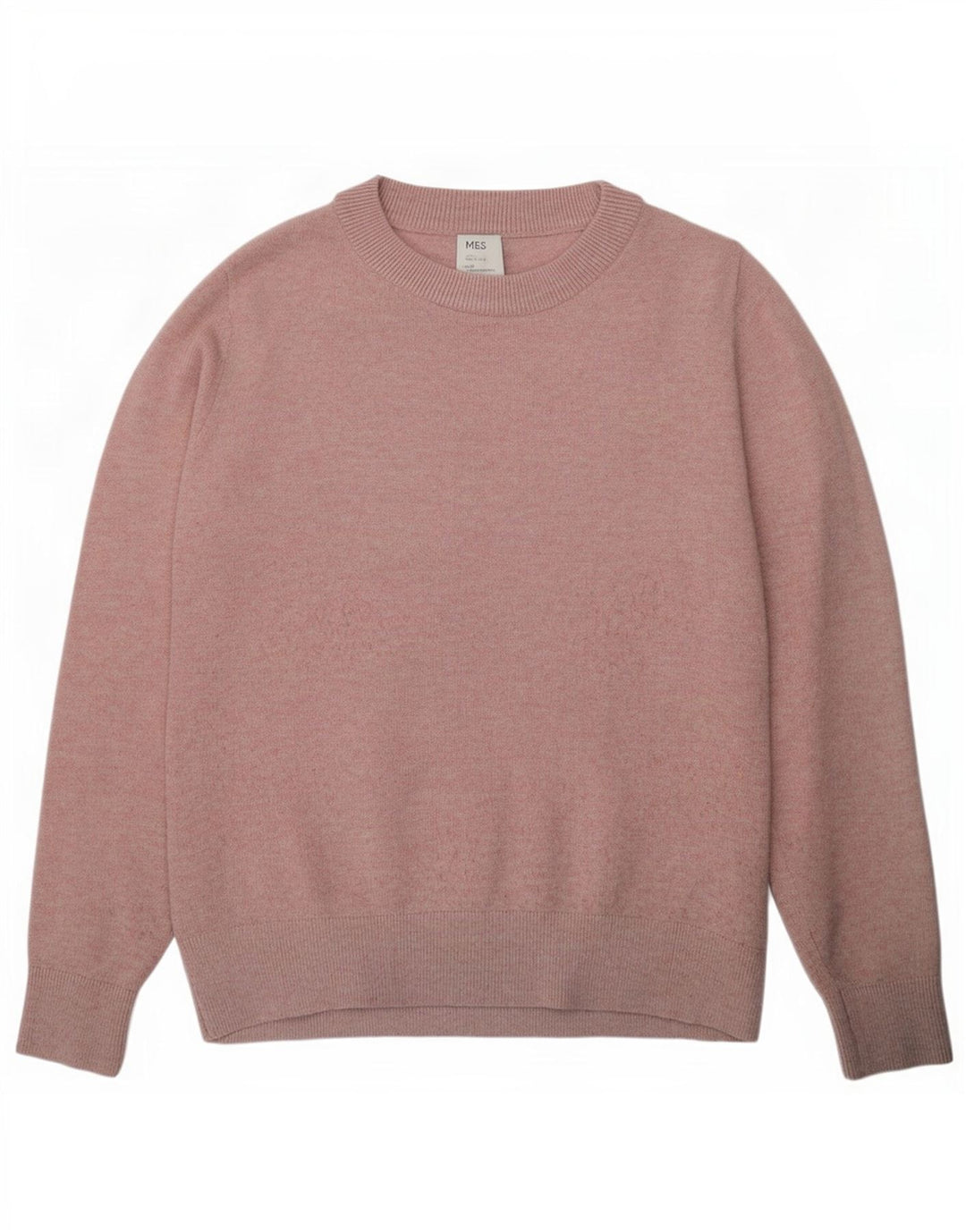 Pulover pentru femei Marks & Spencer cu decolteu rotund din poliester roz mic UK 10