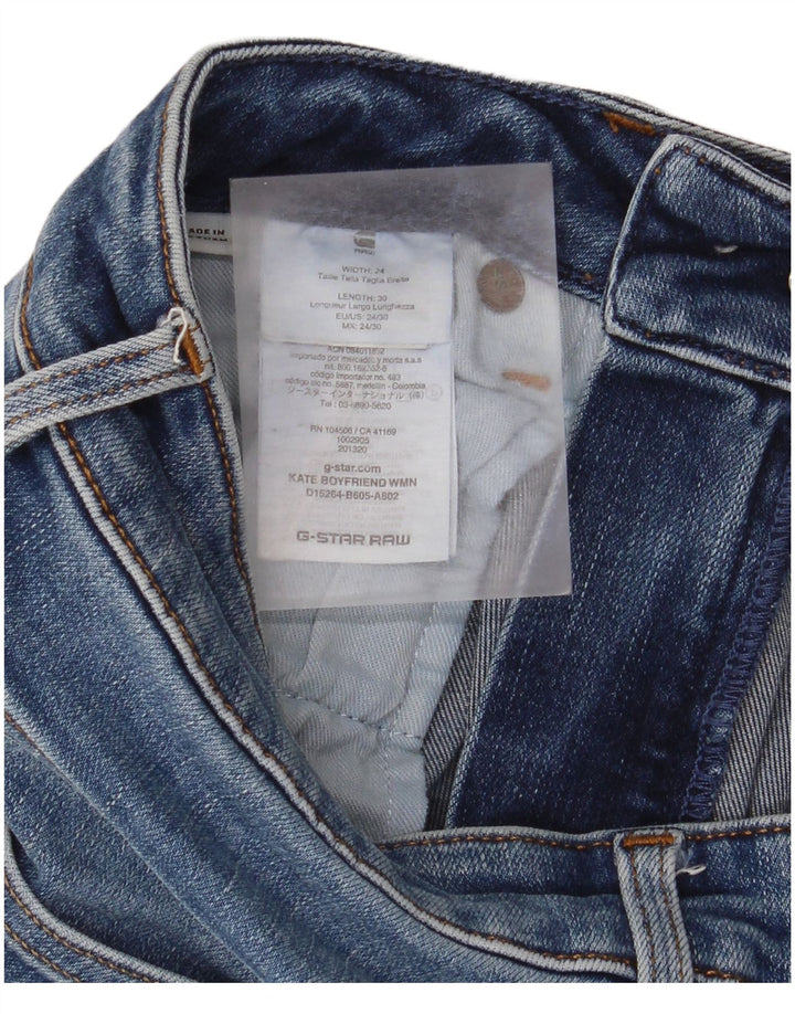 Blugi slim pentru femei G-Star Distressed W24 L30 Bumbac albastru