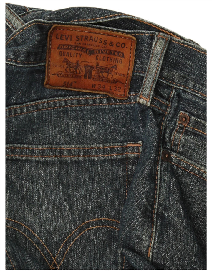 Blugi drepti pentru bărbați Levi's 514 W34 L32 bumbac bleumarin