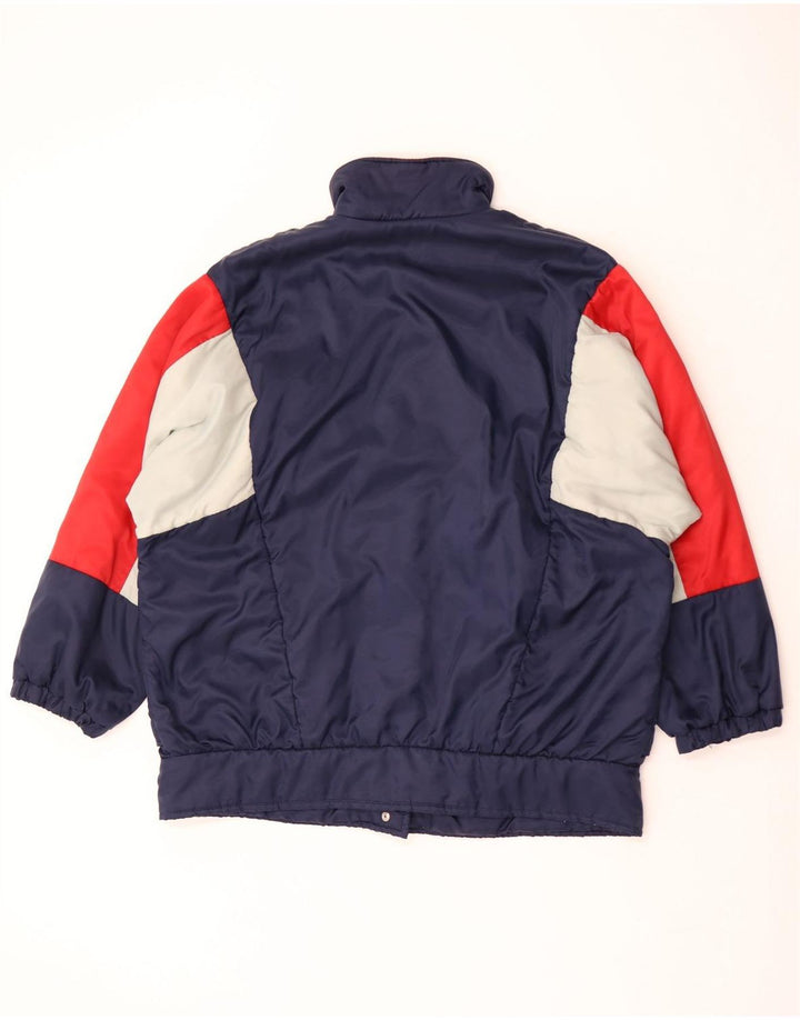Jachetă de trening vintage pentru bărbați, 2XL, albastru bleumarin, bloc de culoare