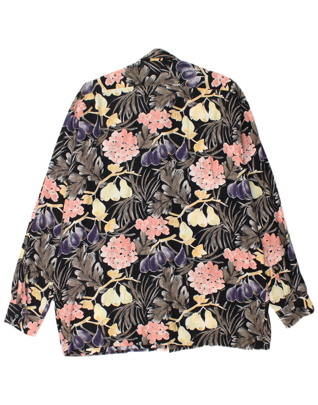 Cămașă pulover pentru bărbați ELSBACH Mărimea 41/42 Viscoză mare, neagră, florală