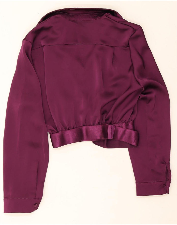 Set fuste vintage pentru femei 2 nasturi XL W28 poliester violet