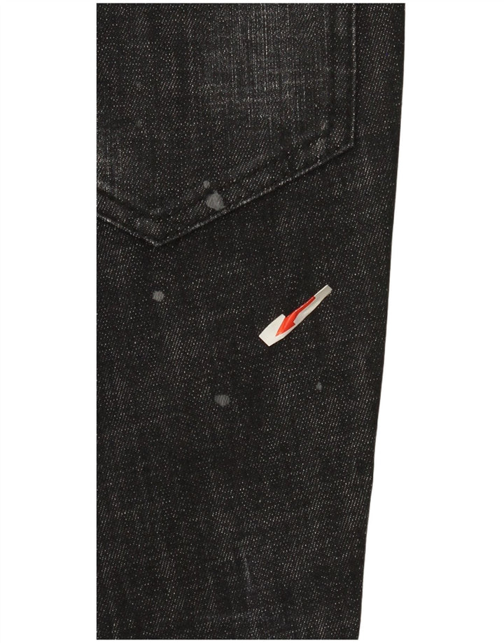Dsquared2 Blugi drepti pentru femei IT 44 Medium W30 L26 Bumbac negru