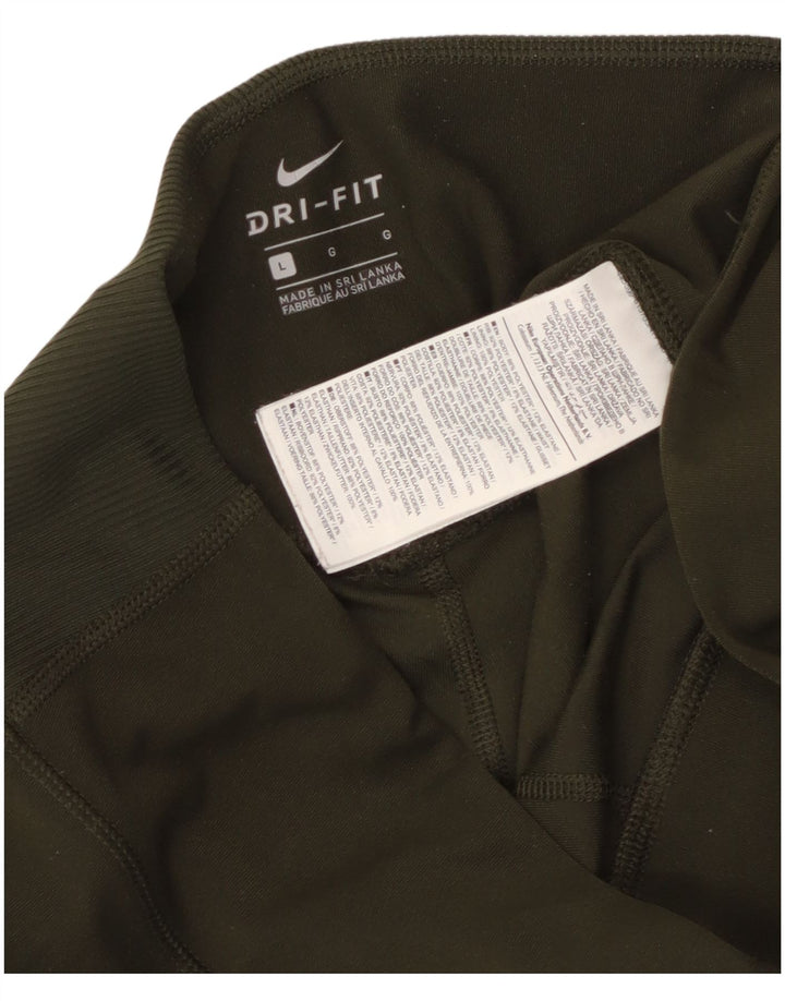 Leggings Dri Fit Nike pentru femei UK 14, mare, kaki, poliester
