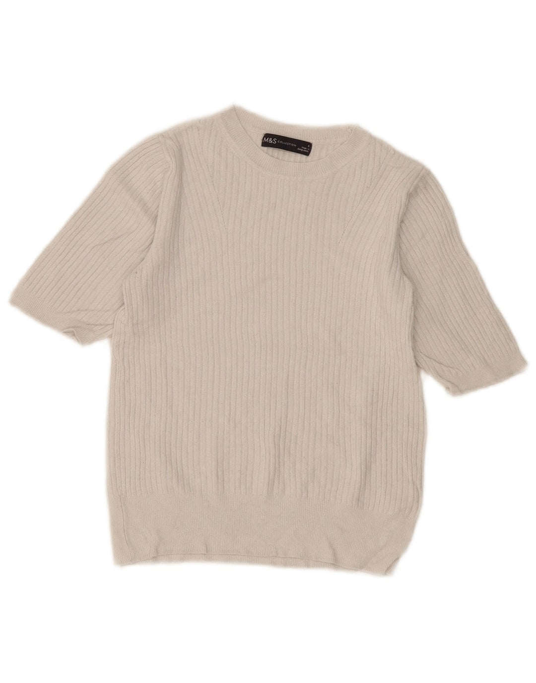 Pulover pentru femei Marks & Spencer cu gât de barcă UK 8 Small White