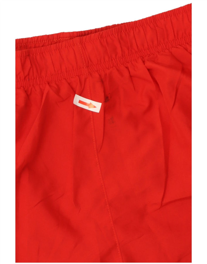 Pantaloni scurti sport NIKE Dri Fit pentru femei UK 14 Medium Red Colorblock Poliester