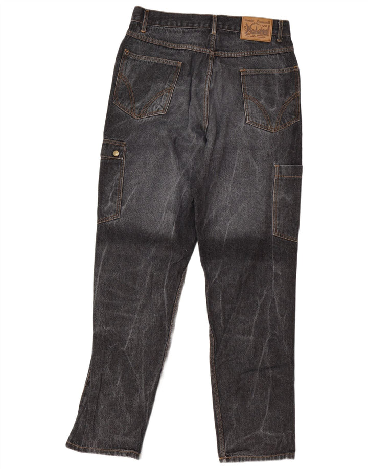 Blugi conici cargo vintage pentru bărbați W33 L34 bumbac gri