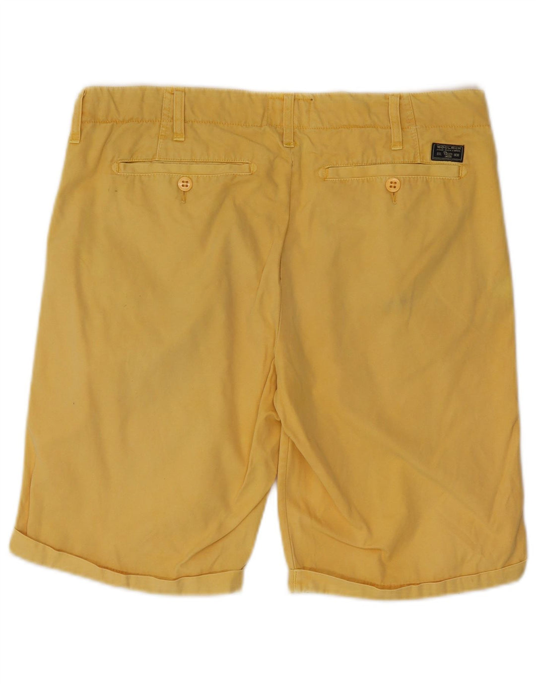 Pantaloni scurți chino Woolrich pentru bărbați W32, bumbac galben mediu