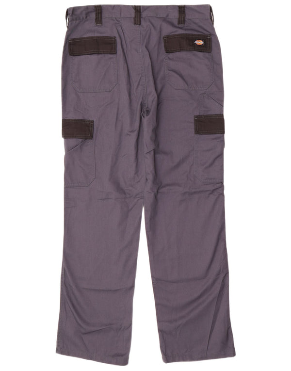 DICKIES Mens Straight Cargo Trousers W36 L31  Navy Blue Colourblock