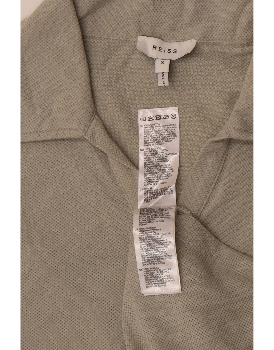 Tricou polo Reiss pentru bărbați, bumbac, gri mic