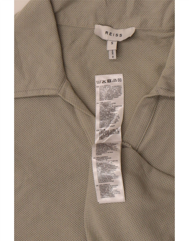 Tricou polo Reiss pentru bărbați, bumbac, gri mic