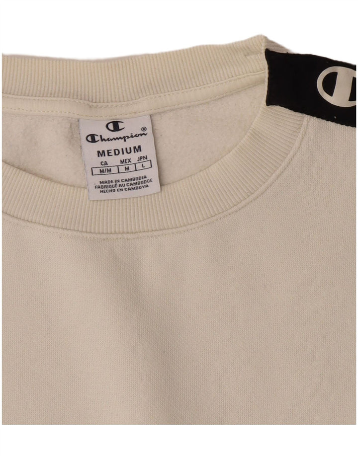 Pulover pentru femei Champion Crop Graphic Pulover UK 14 Medium Off White