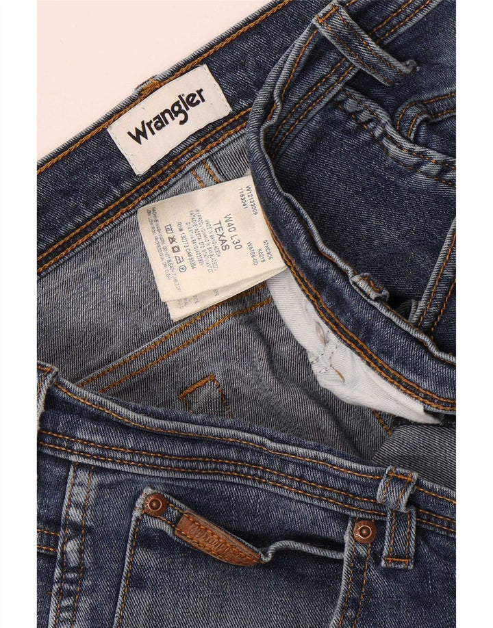 Blugi drepte pentru bărbați Wrangler Texas W40 L27 Bumbac albastru