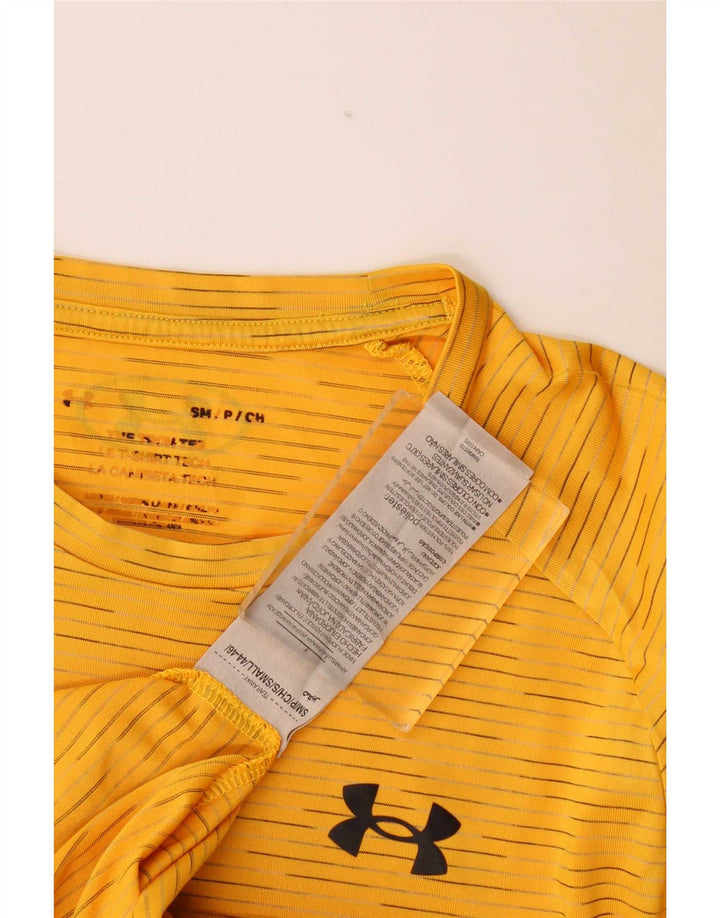 Tricou Under Armour pentru bărbați Top mic din poliester cu dungi galbene