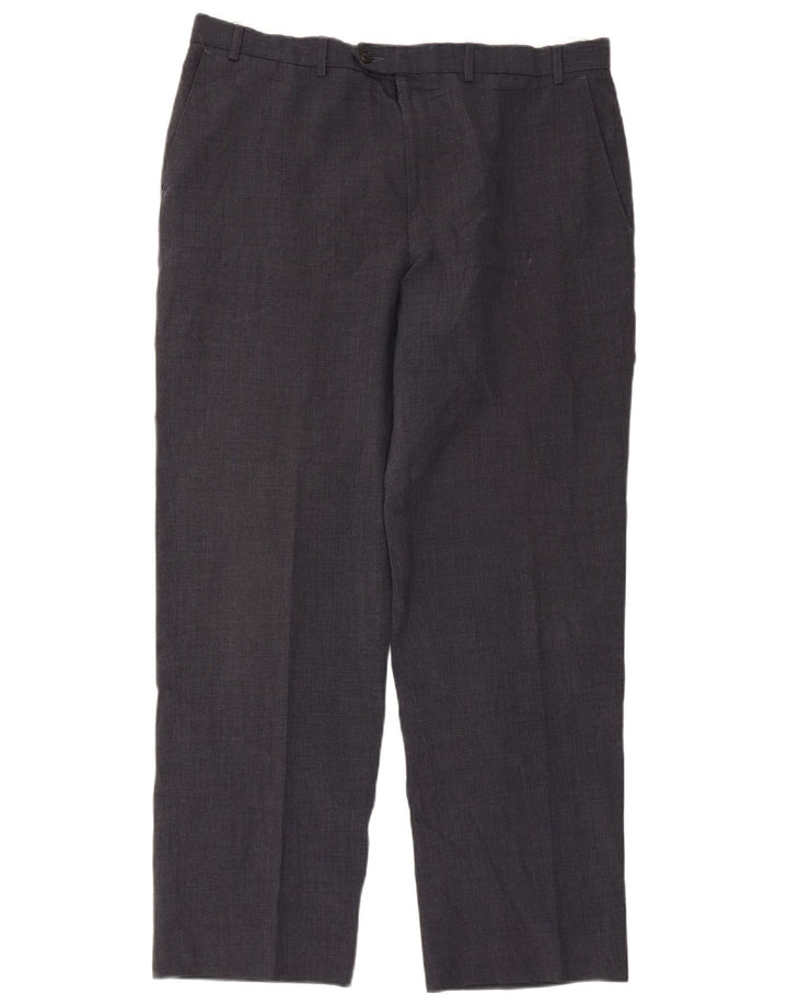 Marks & Spencer Pantaloni drepți pentru bărbați L38 L31 Poliester bleumarin