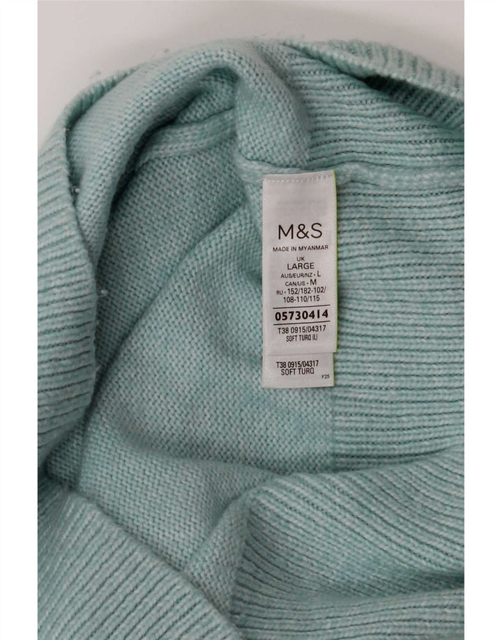 Pulover cu gât țestoasă pentru femei Marks & Spencer UK 16 mare turcoaz