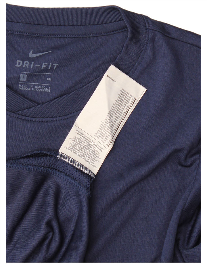 Tricou pentru bărbați Nike Dri Fit Top mic, albastru bleumarin, poliester