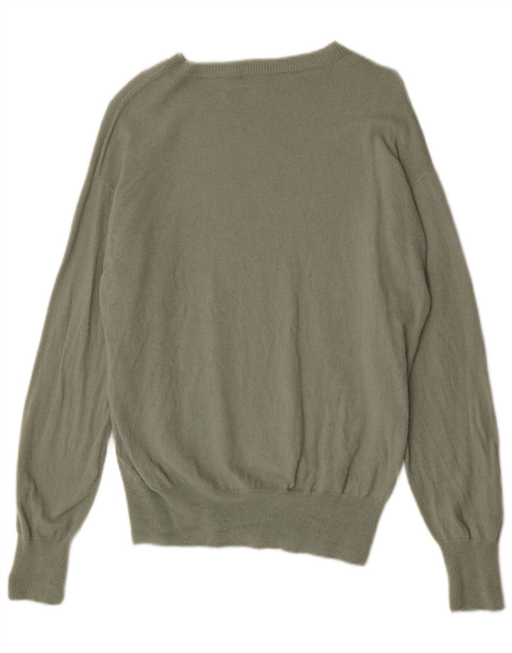 Pulover pentru femei Zara, cu gât de barcă, UK 14 Medium Kaki Lână