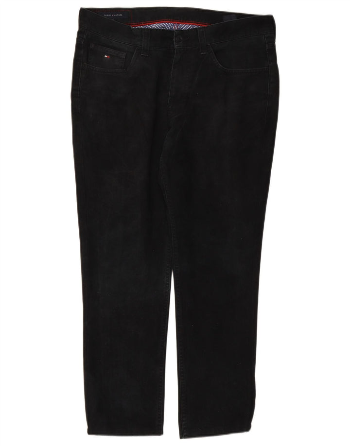 TOMMY HILFIGER Blugi drepti pentru bărbați W34 L27 bumbac negru