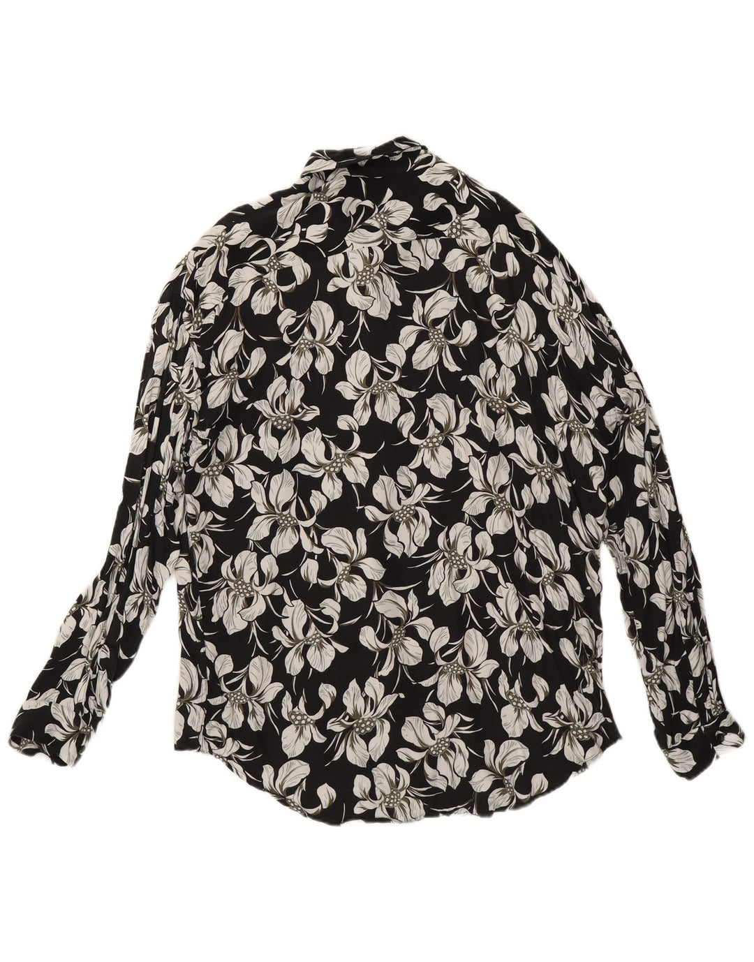 Cămașă pentru bărbați Zara Slim Fit, mare, neagră, florală