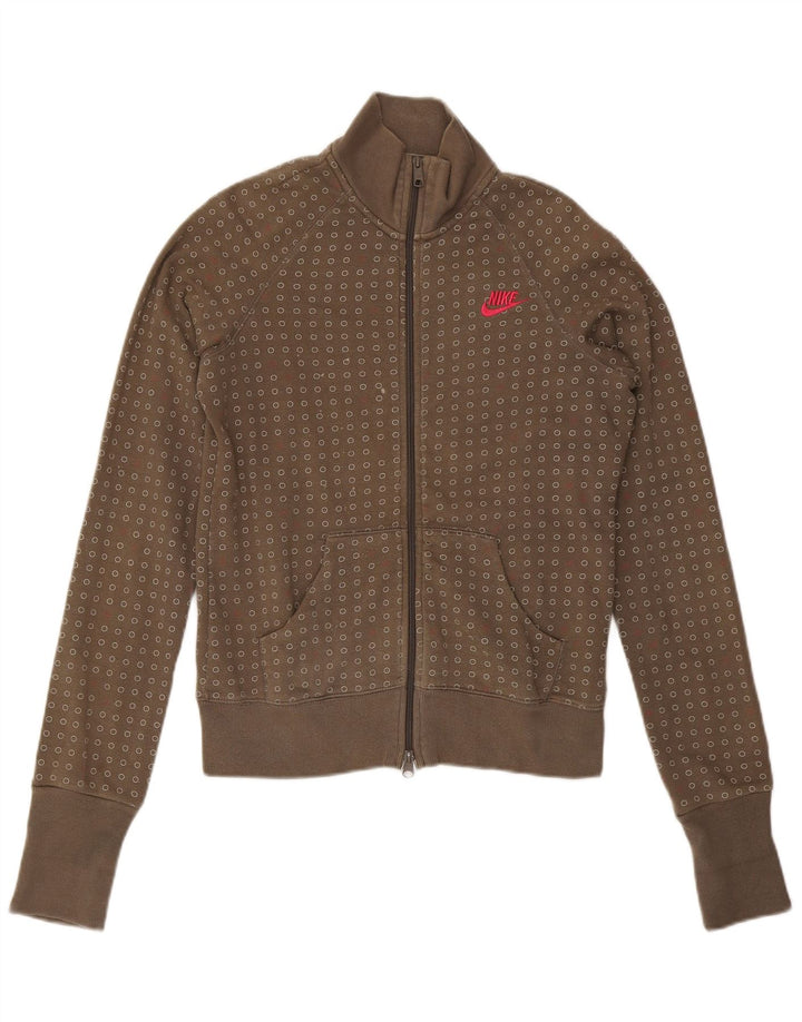 Jachetă de trening pentru femei NIKE UK 14, mare, bumbac cu pete kaki