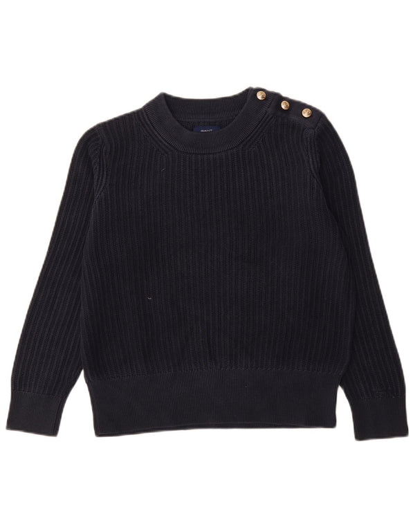 Gant Pulover supradimensionat pentru femei cu gât de barcă UK 6 XS Bumbac bleumarin