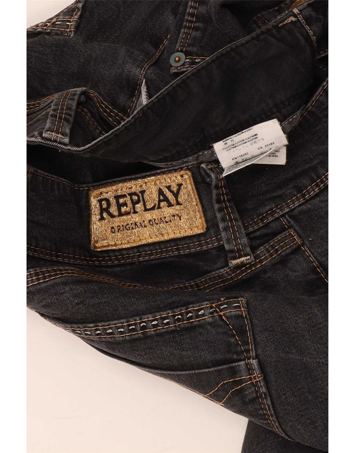 Replay blugi slim pentru bărbați W28 L34 bumbac gri