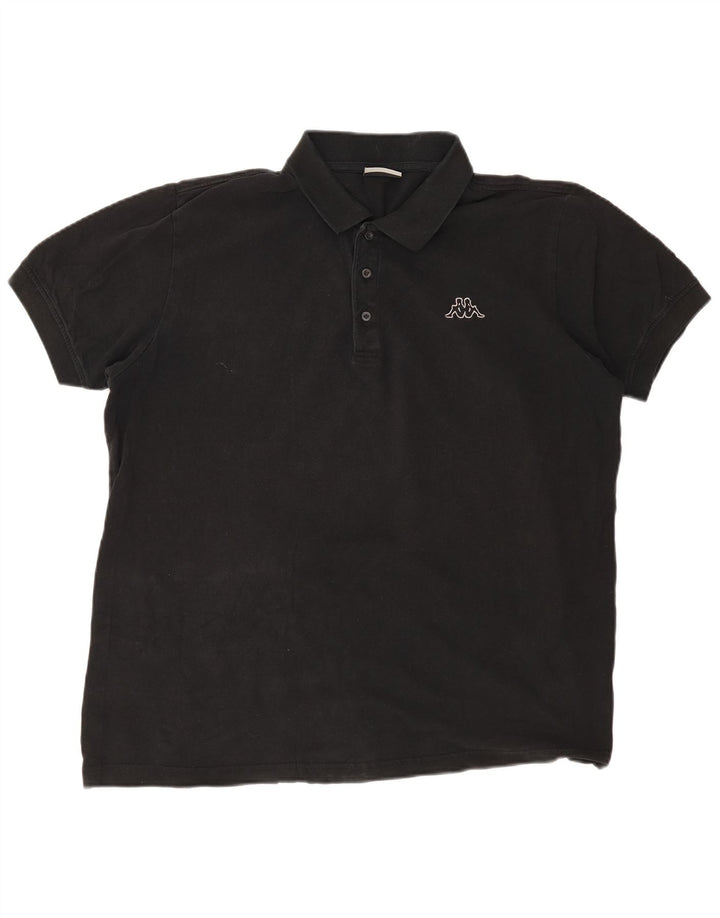 Cămașă polo pentru bărbați KAPPA 2XL bumbac negru