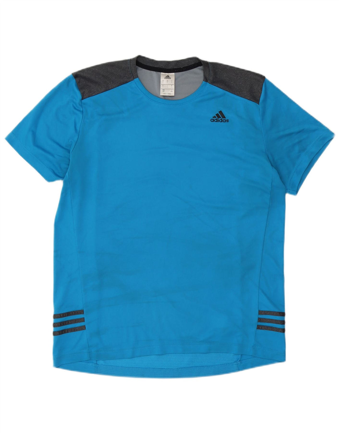 Tricou pentru bărbați Adidas Top mare, albastru, poliester color bloc