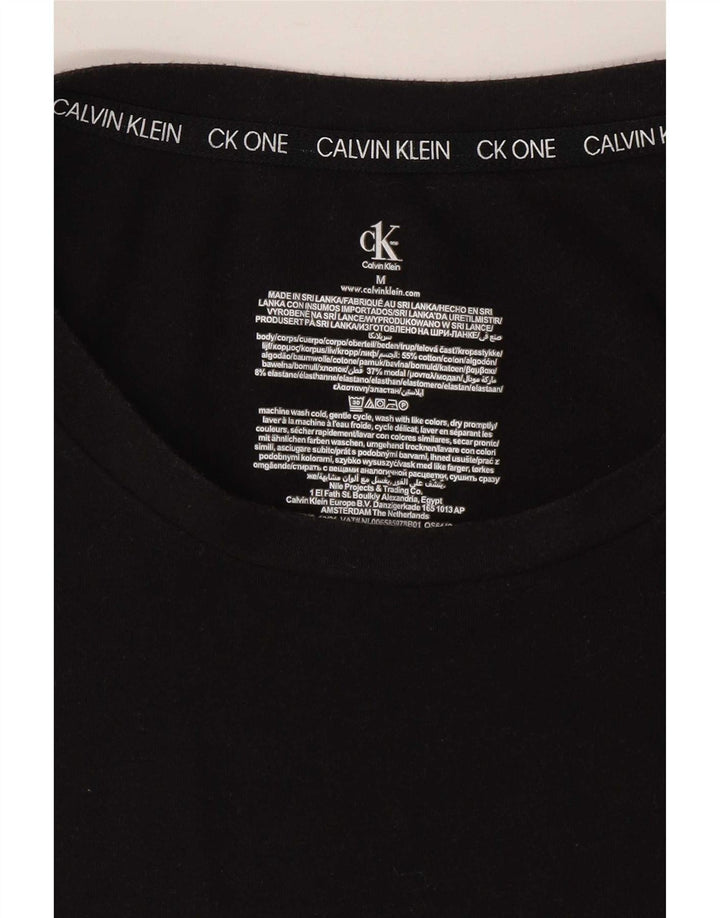 Tricou Calvin Klein pentru femei Top UK 12 Medium Black Bumbac