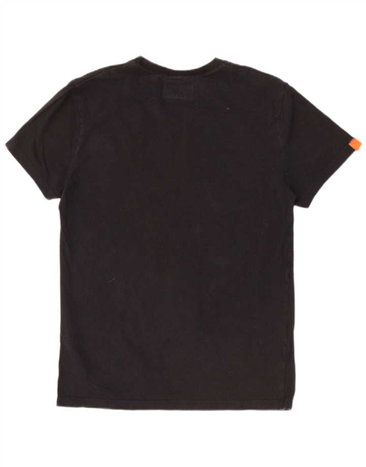 Tricou Superdry pentru bărbați Top mediu negru bumbac