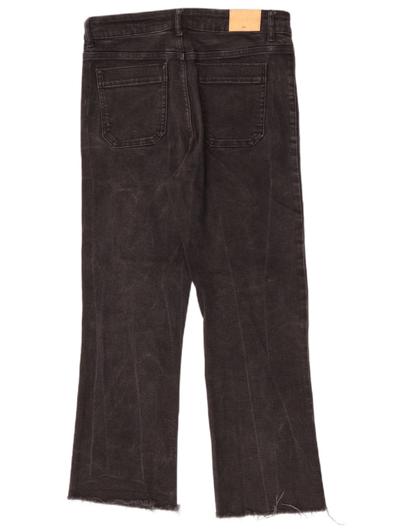 Blugi tăiați pentru femei cu talie înaltă Zara EU 40 Medium L30 L25 Negri