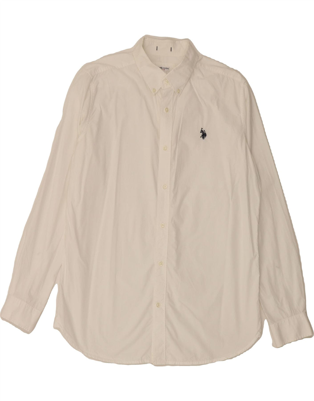 U.S. POLO ASSN. Mens Regular Fit Shirt Large White Vintage U.S. Polo Assn. and Second-Hand U.S. Polo Assn. from Messina Hembry 