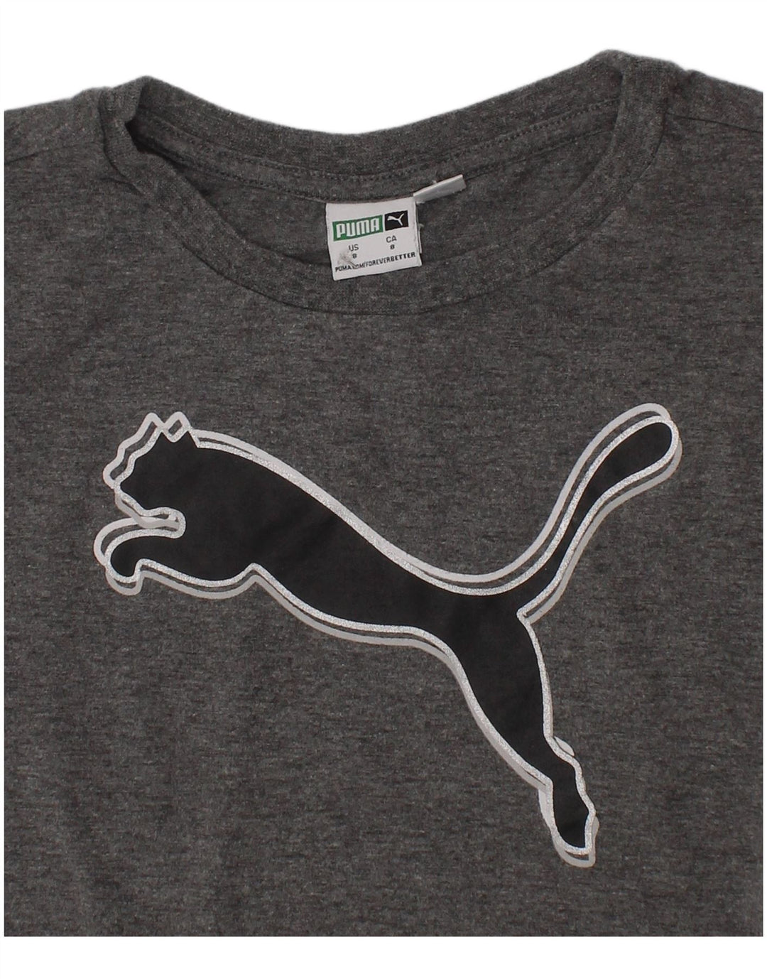 Tricou grafic Puma pentru băieți Top 7-8 ani gri