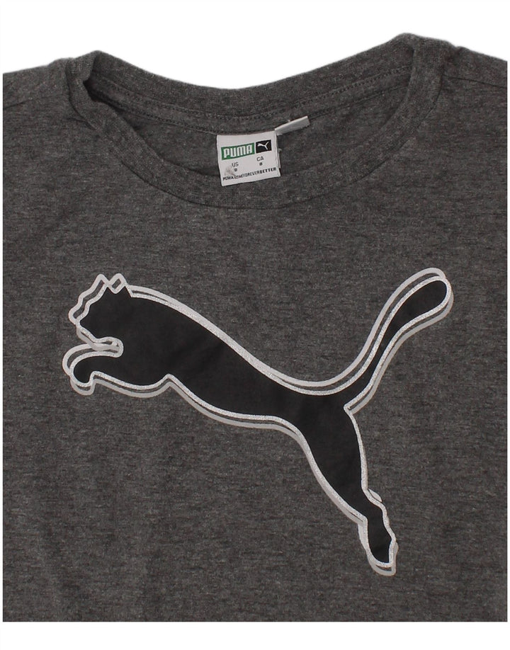 Tricou grafic Puma pentru băieți Top 7-8 ani gri