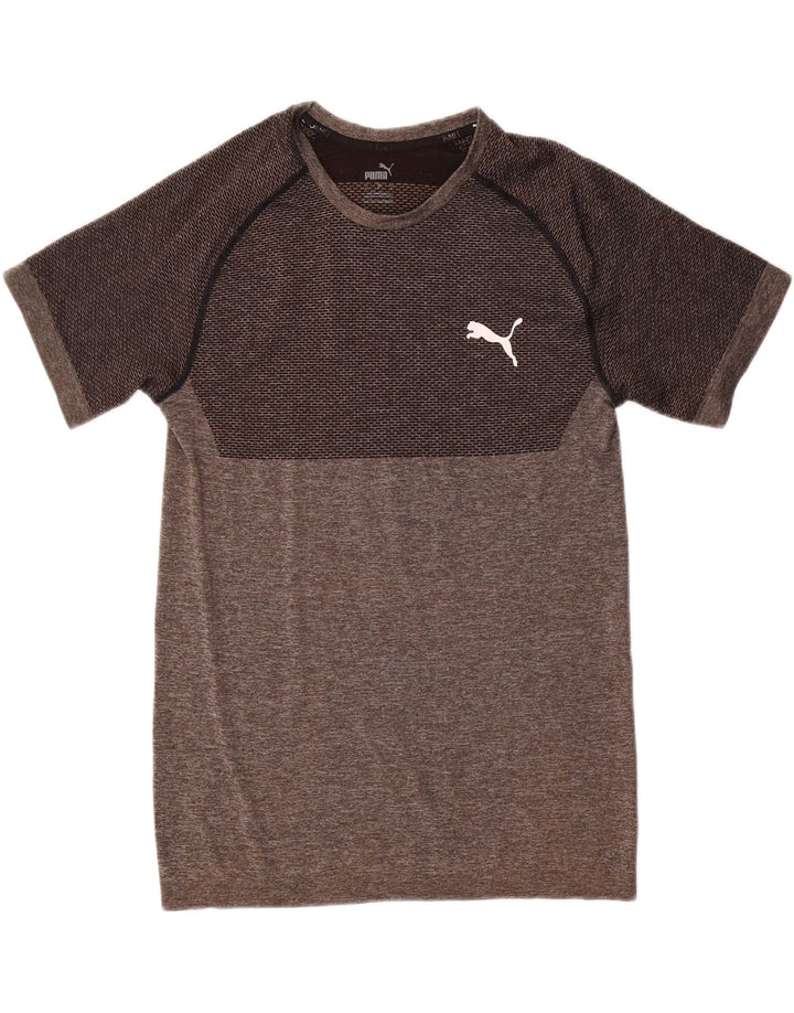 Tricou pentru bărbați Puma Top mic gri Colorblock