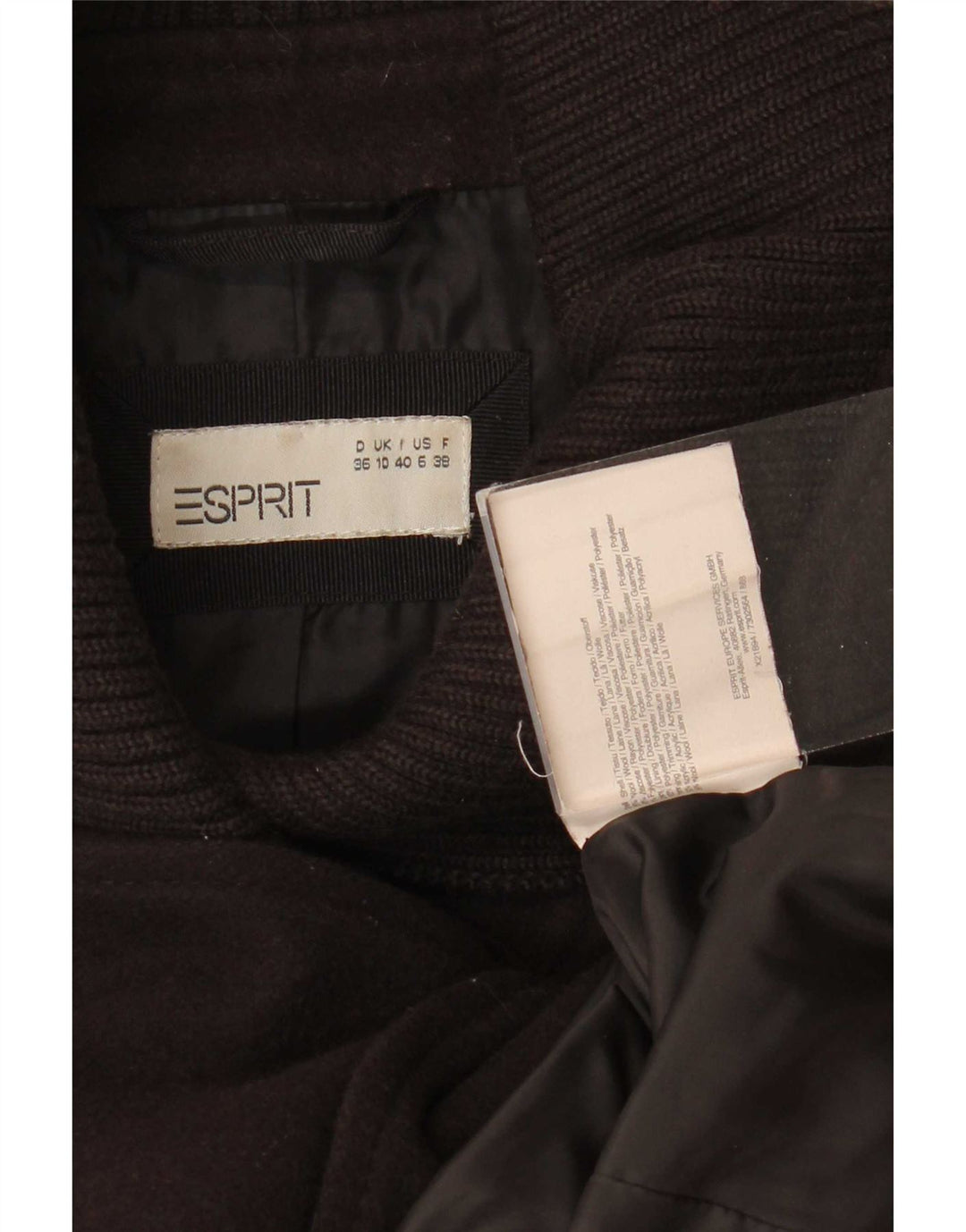 Palton pentru femei Esprit UK 10 Lână maro mică