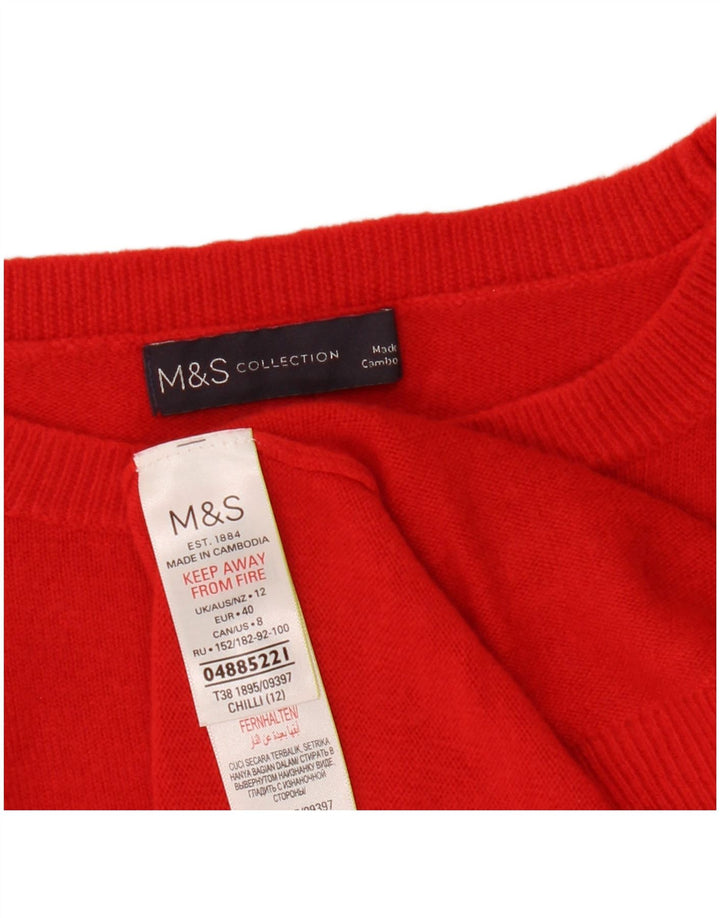 Pulover pentru femei Marks & Spencer Crop Crew Deck Pulover UK 12 Medium Red