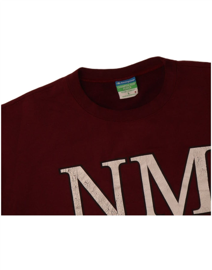 CHAMPION Mens New Maxico State Graphic Sweatshirt Jumper Large Burgundy