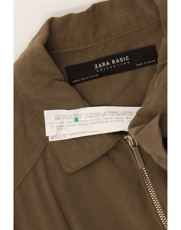 Bomber pentru femei Zara UK 14 Medium Khaki Viscose
