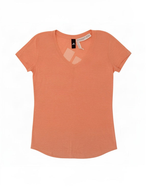 Tricou grafic Adidas pentru femei Top UK 12/14 Medium Pink Flecked Viscose