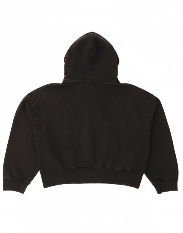 Pulover Calvin Klein Jeans pentru femei Crop Zip Hoodie UK 14 Medium Black