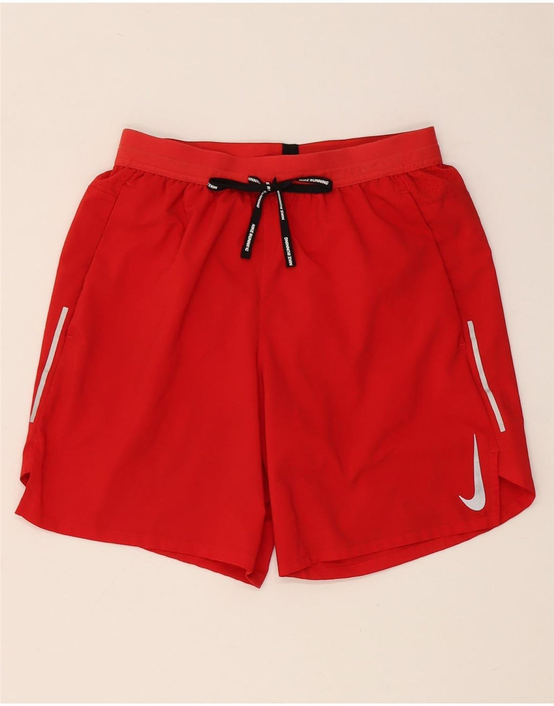 Pantaloni scurti sport Nike Dri Fit pentru femei UK 8 Poliester roșu mic
