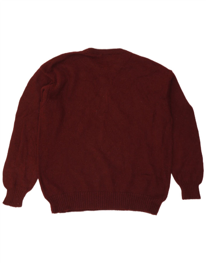 TRUSSARDI Pulover pentru bărbați cu gât crew, 2XL, lână maro