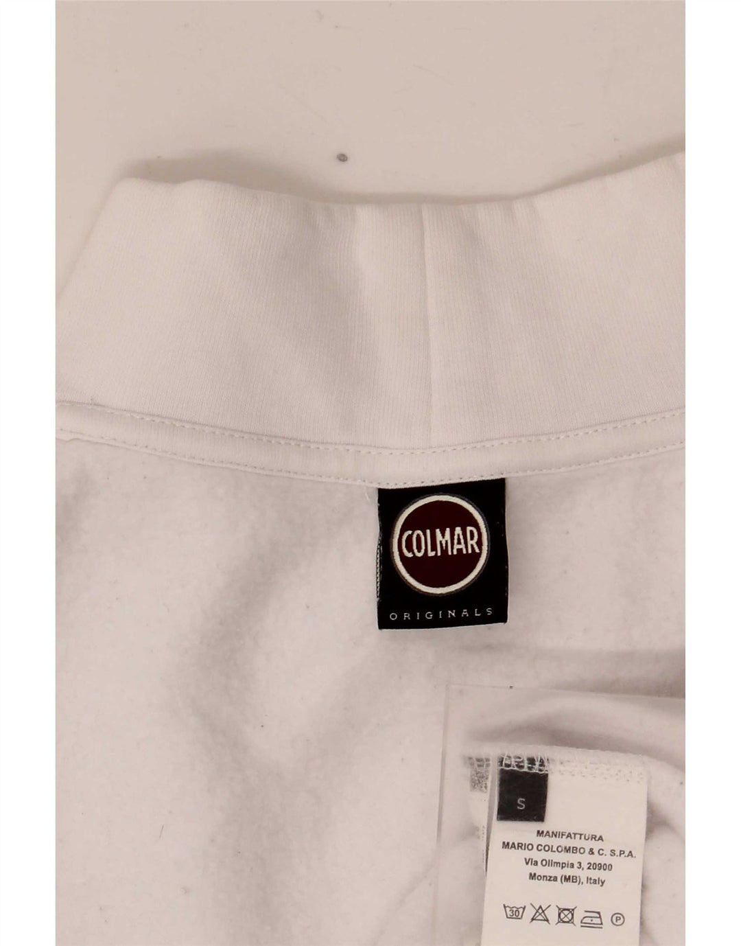 Pulover Colmar pentru femei supradimensionat, UK 10, bumbac alb mic