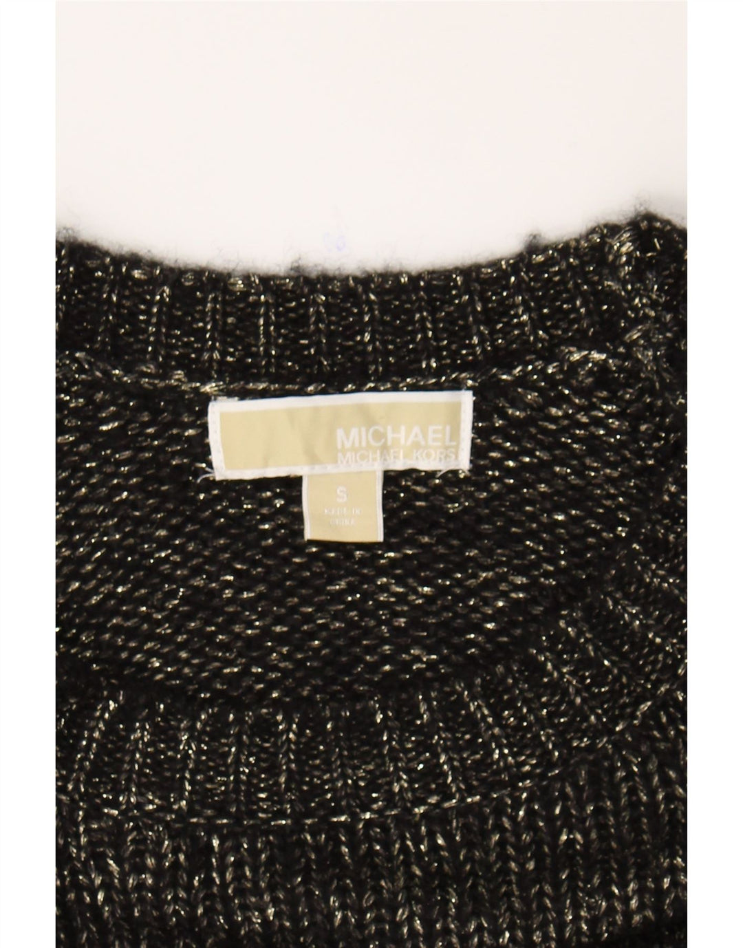 MICHAEL KORS Womens Oversized Poncho Jumper UK 10 Small Black Acrylic Vintage Michael Kors and Second-Hand Michael Kors from Messina Hembry 
