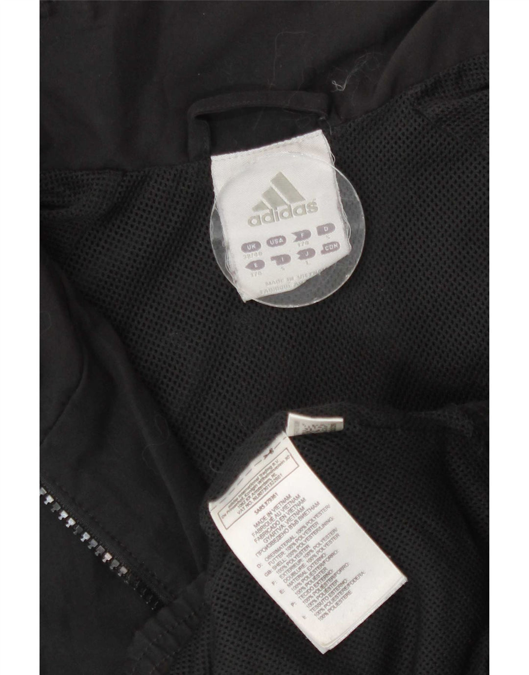 Jachetă de trening pentru bărbați Adidas UK 38/40 Poliester mediu negru