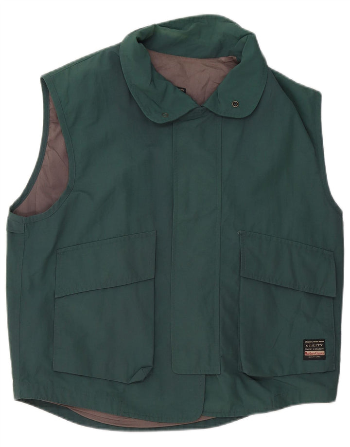 Marlboro Classics Gilet utilitar pentru bărbați UK 40 Poliester verde mare